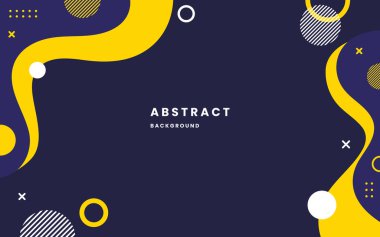 İş, Sunum ve Sancak Tasarımı için Modern Soyut Geometrik Arkaplan ve Koyu Mavi, Çizim Vektörü 10 eps.