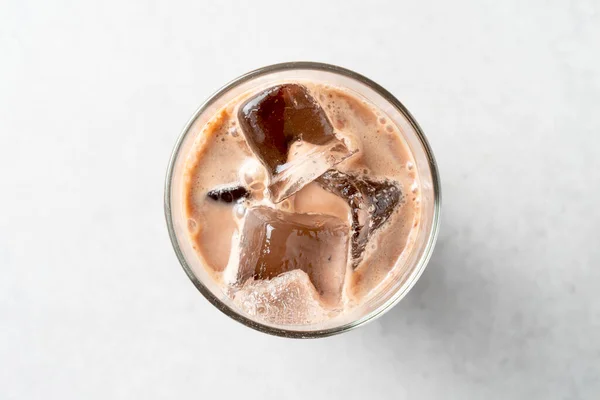 Koreansk Stil Mad Chokolade Latte Ice - Stock-foto