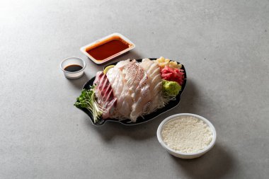 Sashimi, at, uskumru, yassı balık, somon, sashimi, mevsimlik, saşimi