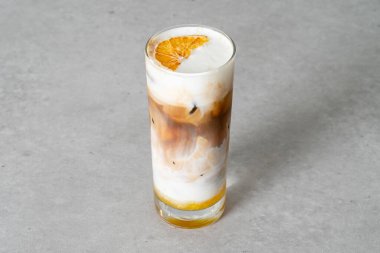 Kore yemeği americano kahve buzlu kahve latte buzlu portakallı Latte greyfurt Cheongade.