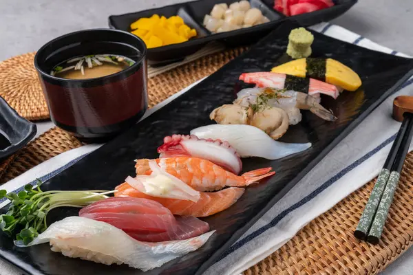 Flatfish, sushi, salmon, fish, sashimi, shrimp, tuna, and Japanese, food, meal, gourmet, cheese, fish, plate, fresh, cuisine, healthy, pizza, snack, sushi, dinner, salad, appetizer, delicious