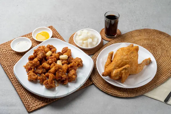 Sweet and sour chicken, garlic, soy sauce, spicy, old, fried chicken, fried chicken, fried chicken