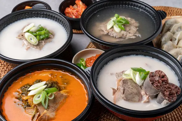 Korean food, beef, beef, sundae soup, seolleongtang, Naju, gomtang, beef, sundaeguk, pork, side dishes, kimchi