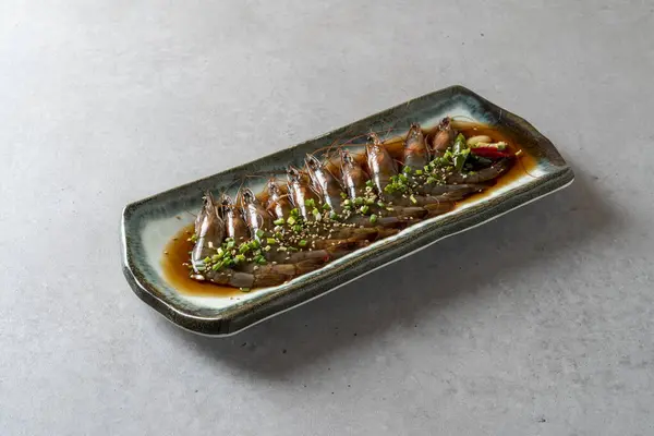 Makanan Jepang Tuna Sashimi Udang Makanan Goreng Udang Kecap Mie Stok Gambar Bebas Royalti