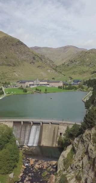 Вид Воздуха Горную Долину Валь Нрия — стоковое видео