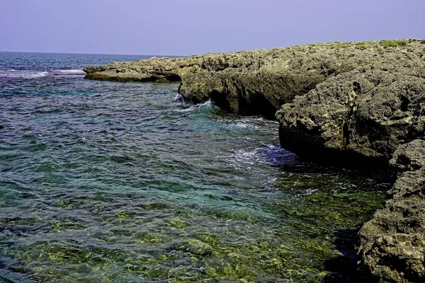 Pobřeží Rezervace Habonim Snad Nejkrásnějším Nejatraktivnějším Místem Izraelské Části Středozemního — Stock fotografie