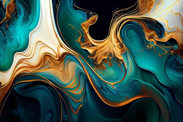 Natural luxury abstract fluid art painting in alcohol.