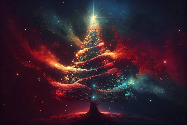 Christmas tree universe energy high vibration.