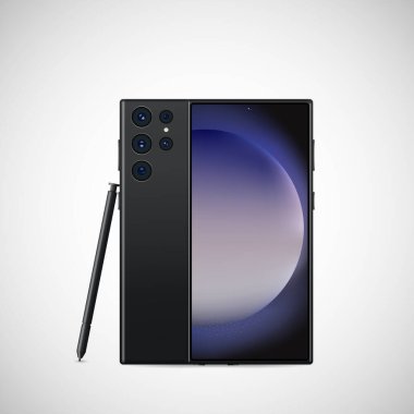 Arka resimli gerçekçi akıllı telefon..