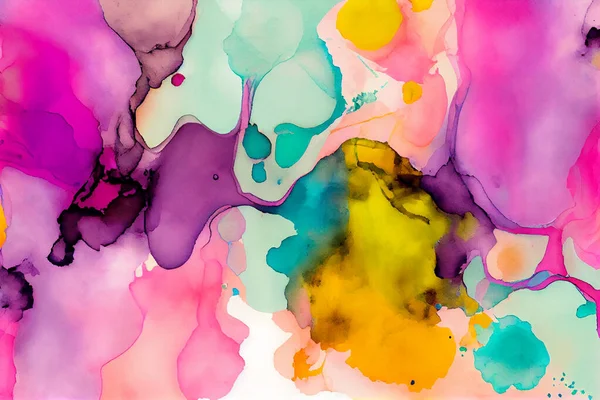 Abstract blots background. Alcohol ink and painting blots.