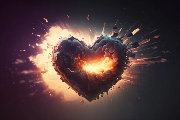 Love, explosion of emotions, air flow, background.