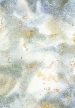 Altın, gri, sarı ve beyaz noktaların suluboya Noel dokuları. El boyaması pastel çizimler. Tasarım, baskı, kumaş veya arkaplan için