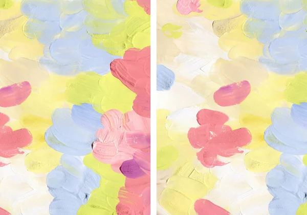 Acryl Abstrakt Hintergrund Von Rosa Gelb Blau Und Weiß Texturen — Stockfoto