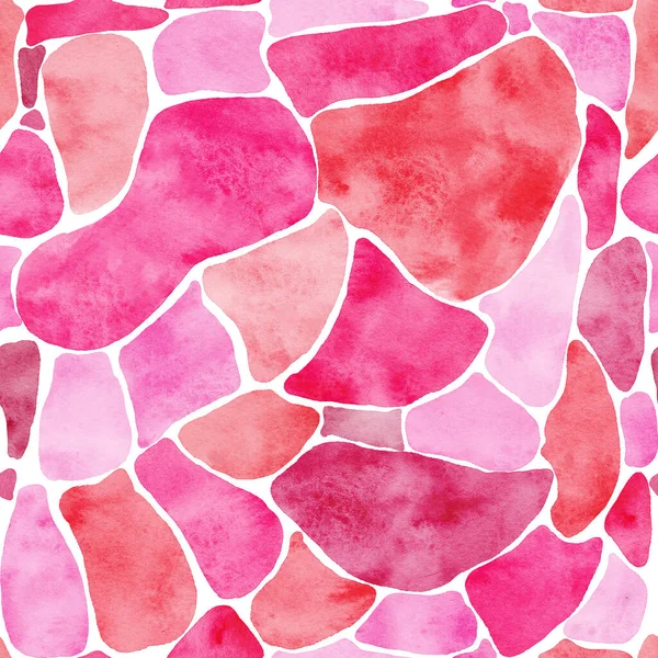 Akwarela Abstrakcyjny Bezszwowy Wzór Różowych Koralowych Plamek Ręcznie Malowane Pastelowe — Zdjęcie stockowe