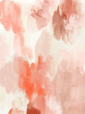 Kırmızı ve pembe soyut empresyonist duvar sanatı suluboya ve akrilik karışımı. Posterler, ev dekorasyonu, davetiyeler, web tasarımı ve basılabilir sanat eserleri üzerine modern yağlı boya tablo.