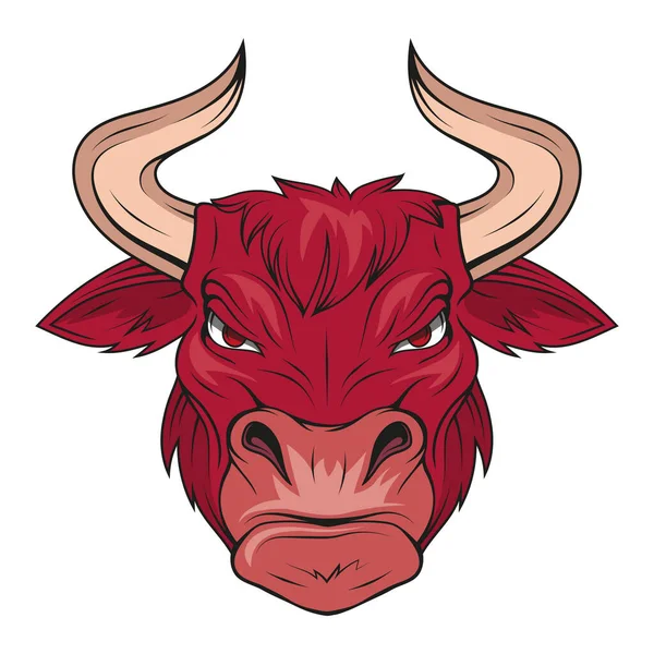 Taureau Illustration Vectorielle Bœuf Mascotte Buffalo Agressif Muscle Maintenantt Taureau — Image vectorielle