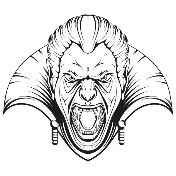 Drácula Logotipo Vampiro Ilustrações Vetoriais Camadas Editáveis Pode Ser Usado — Vetor de Stock