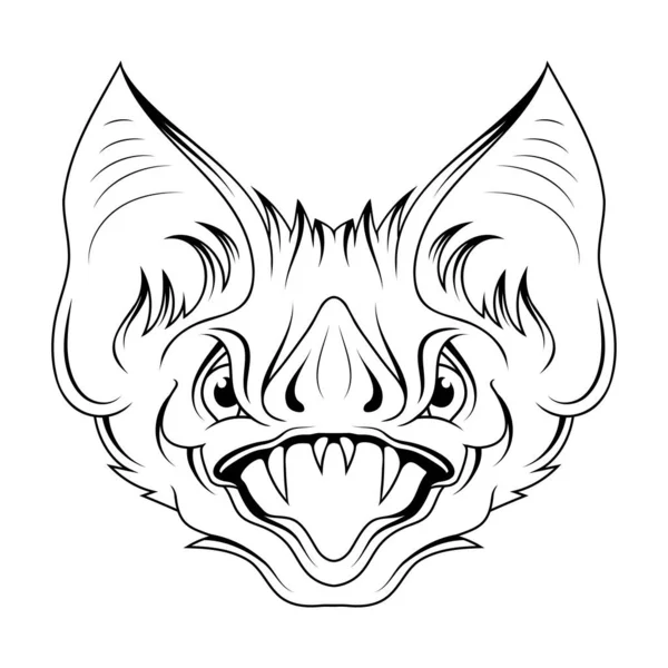 Bat Vector Illustration Sketch Spooky Bat Animal Halloween Theme Evil — Stock Vector