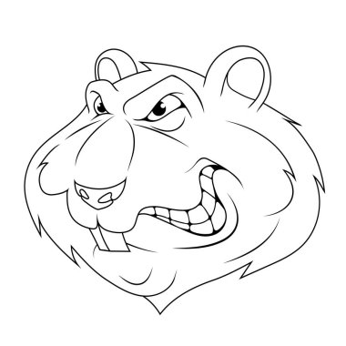 Bir hamster. Komik bir kemirgenin vektör çizimi. Acil servis çalışanı ya da çalışanı. Sürekli büyüyen kesici dişleri ve dişleri olmayan, kemiren bir memeli..