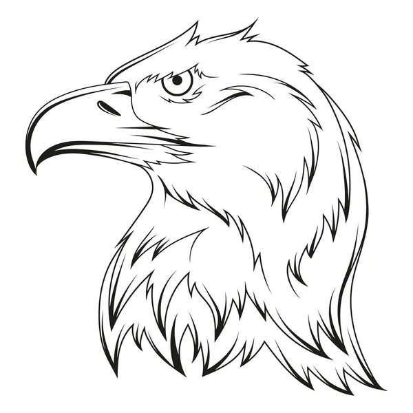 Орел Векторна Ілюстрація Ескізу Лисий Орел Національний Символ Сша — стоковий вектор