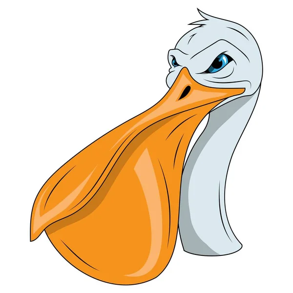펠리컨 물새의 전형적 예이다 주머니 — 스톡 벡터