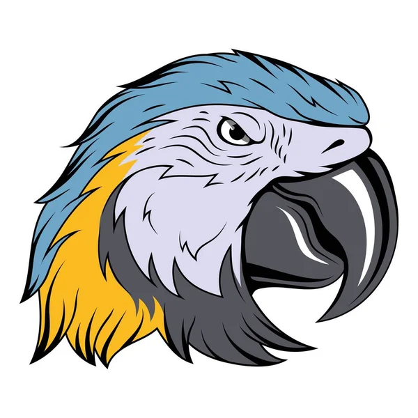 Папуга Векторна Ілюстрація Розлюченого Тропічного Птаха Ара Папуга — стоковий вектор