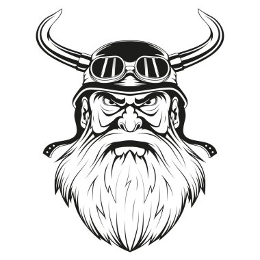 Motorcu. Motosiklet kasklı ve gözlüklü bir adamın robot resmi.