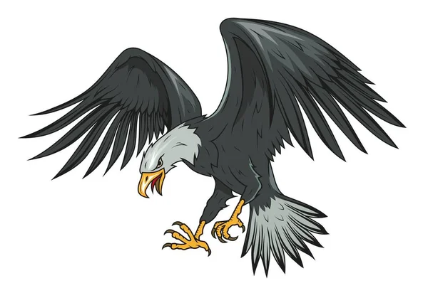 공중에 대머리 독수리를 쿠사의 국가적 상징물 — 스톡 벡터