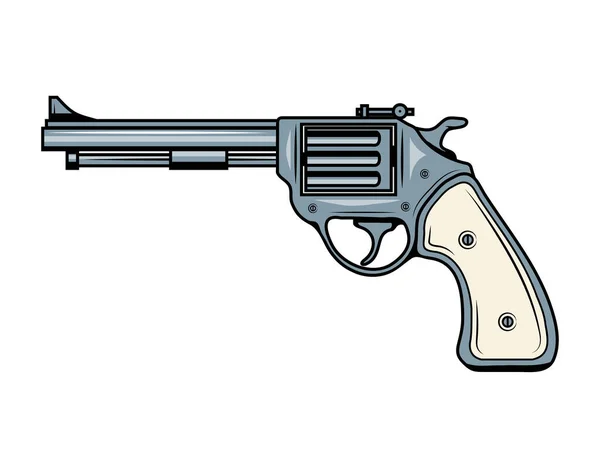 Revolver Vector Illustration Firearm Handgun — Stock Vector