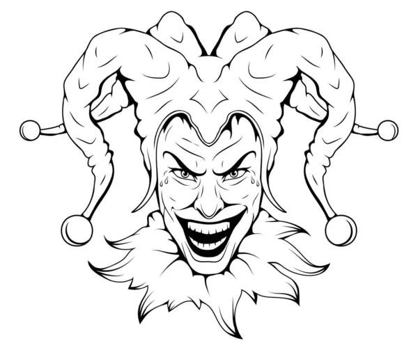Joker Face Vector Jolly Joker Joker Playing Card Stock Illustration