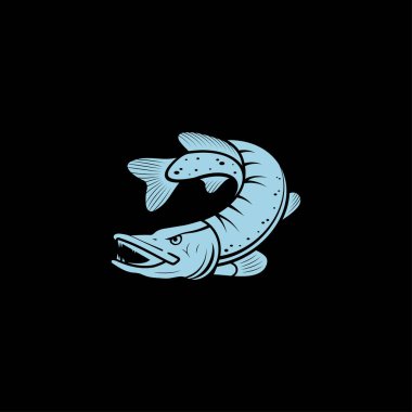 Pike Logo Resim vektör çizimi