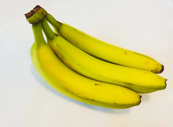 Monte Bananas Isoladas Fundo Branco — Fotografia de Stock