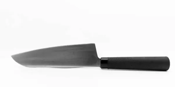 Mutfak Bıçağı Beyaz Arkaplanda Izole Edilmiş Yan Görünüm — Stok fotoğraf