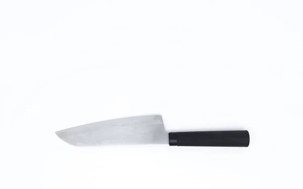 Nóż Kuchenny Izolowany Białym Tle Widok Góry — Zdjęcie stockowe