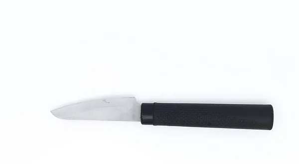 Mutfak Küçük Bıçağı Beyaz Arka Planda Izole Üst Manzara — Stok fotoğraf