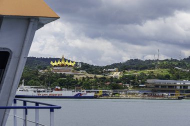 Endonezya 'nın Lampung kentindeki Bakauheni Limanı' nda 