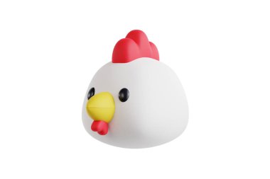 3D render tavuk çizimi