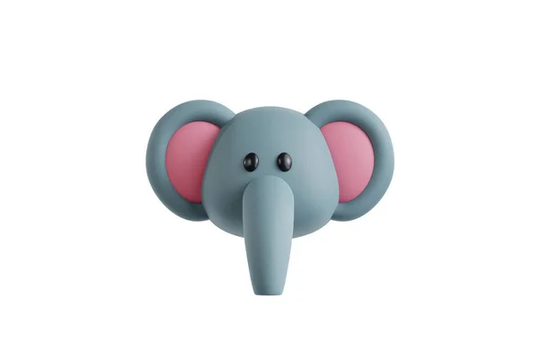 3D渲染大象图解 — 图库照片