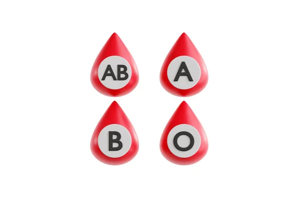 Illustratie Van Een Bloedtype Classificatiesysteem — Stockfoto