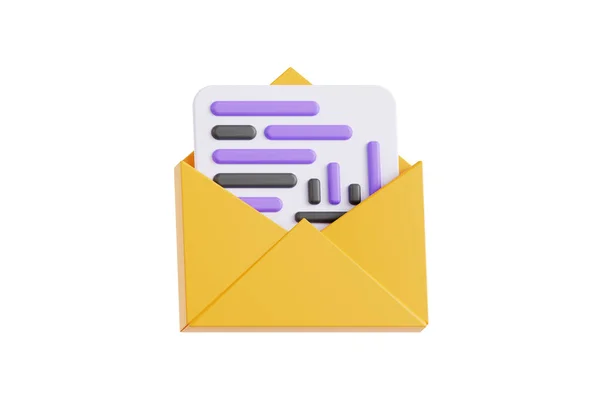 Ilustracja Symbolu Mail Zarządzanie Skrzynką Odbiorczą — Zdjęcie stockowe