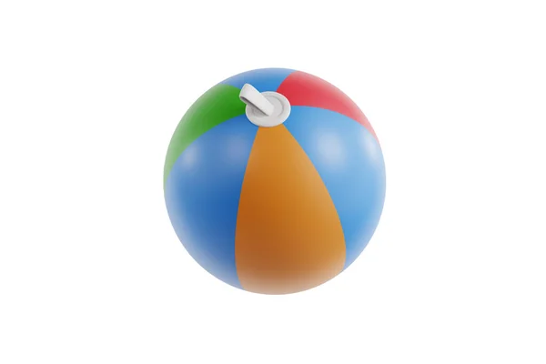 Ilustración Icono Con Una Bola Inflable Colorida Playa — Foto de Stock
