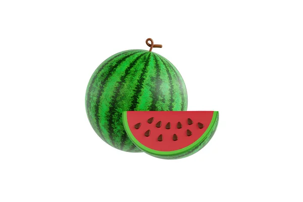 Illustratie Van Een Watermeloen — Stockfoto