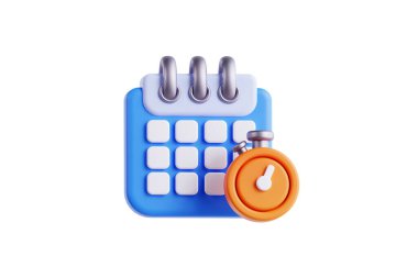 Etkili zaman yönetiminin 3d illüstrasyonu