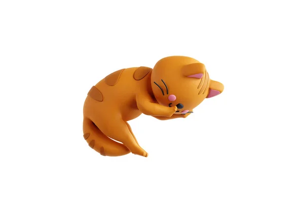 Cute Illustration Cat Resting Its Chin — Stock Photo, Image