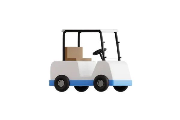 Illustration Des Golfwagen Transports — Stockfoto
