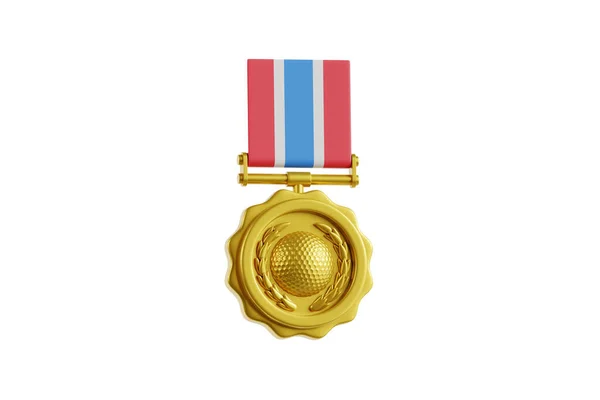 Απεικόνιση Της Νίκης Μετάλλιο Για Την Επίτευξη Γκολφ — Φωτογραφία Αρχείου