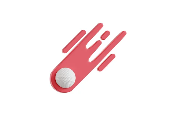 Darstellung Des Hochgeschwindigkeits Golfballs Bewegung — Stockfoto