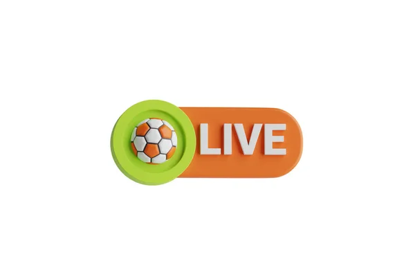 Illustration Live Football Icon — Stock Photo, Image
