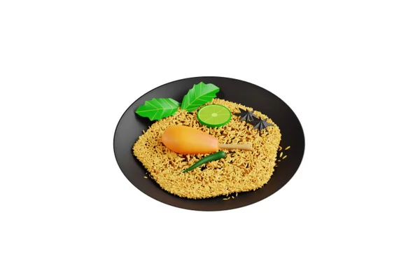 Illustration Biryani India Food — Stock Photo, Image