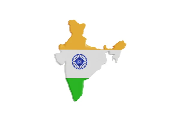 Ilustración India Mapa —  Fotos de Stock